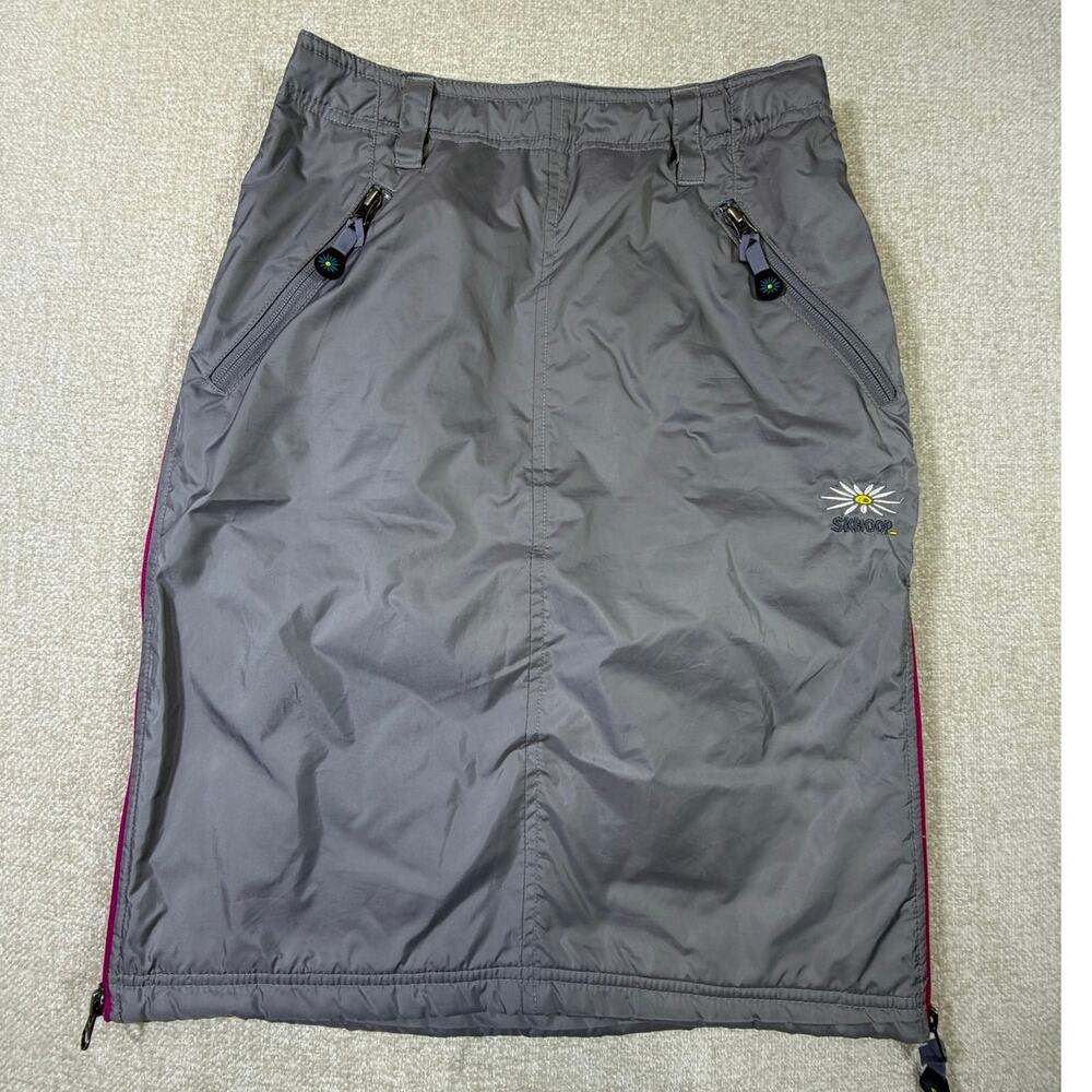 SKHoop of Scandinavia Womens XS Gray Snow Skirt Minimalist Knee Length Insulated